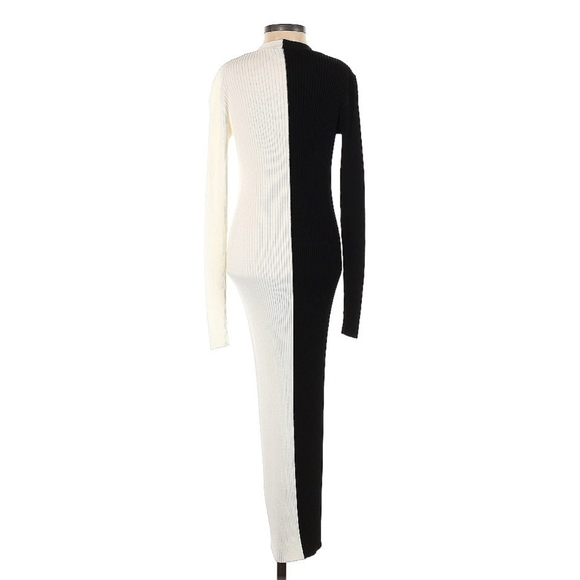 STAUD Two-Tone Black and Cream Shoko Dress - Picture 2 of 3